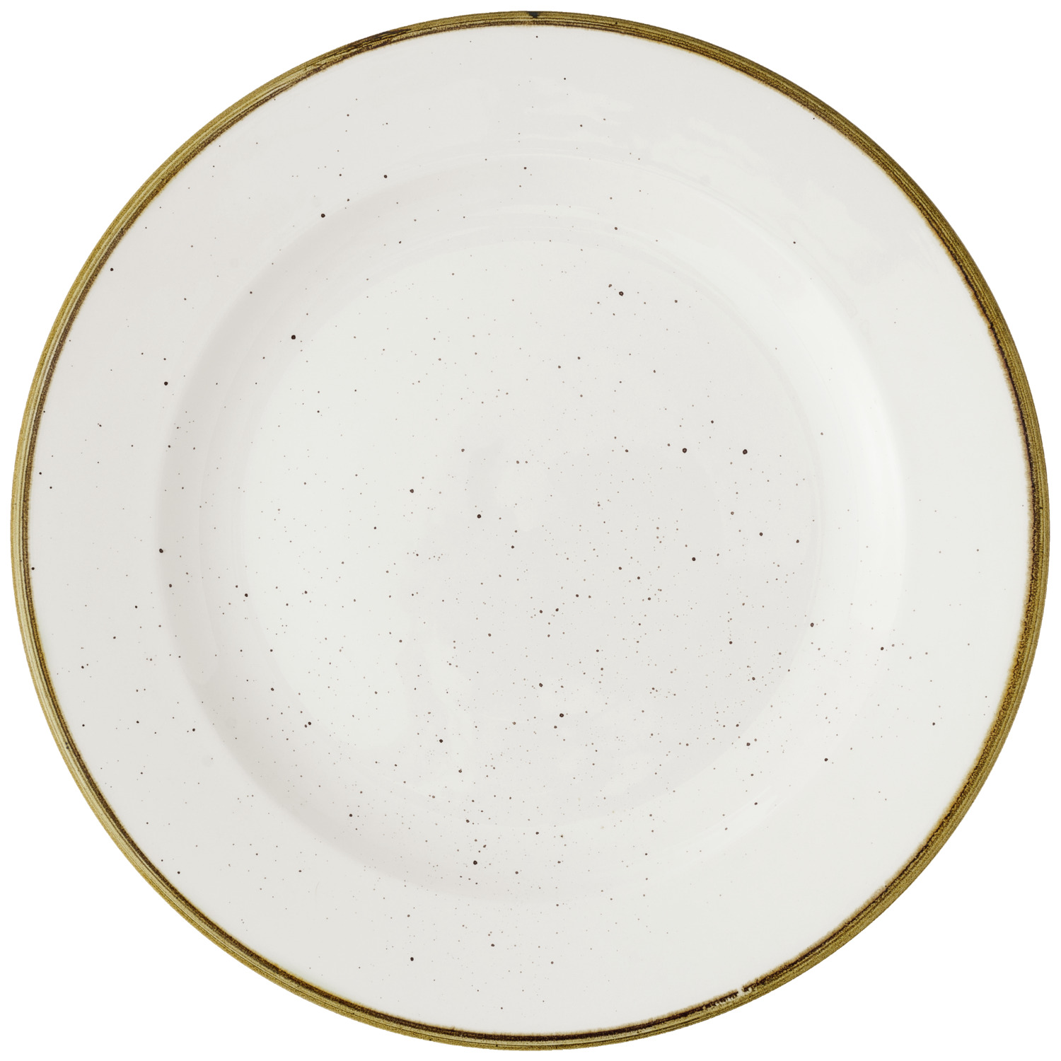 Flat plate Stonecast Barley White with flag