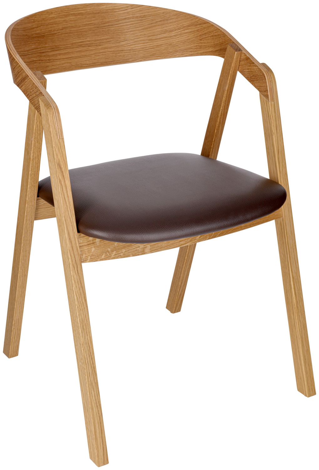 Stacking chair Calma imitation leather oak