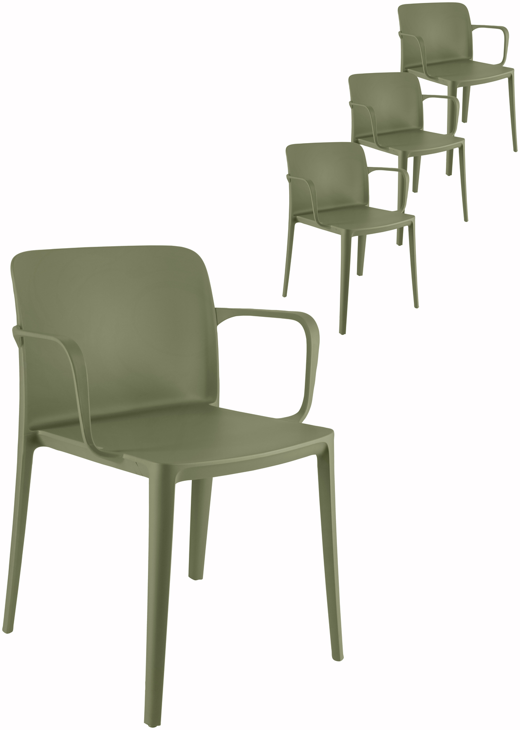 Plastic chair Rigg with armrests - Image 5