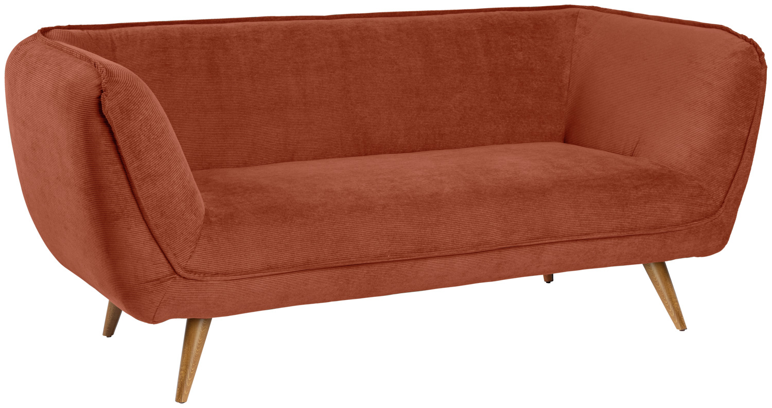 Sofa Kelso corduroy, 2-seater, brown legs - Image 3