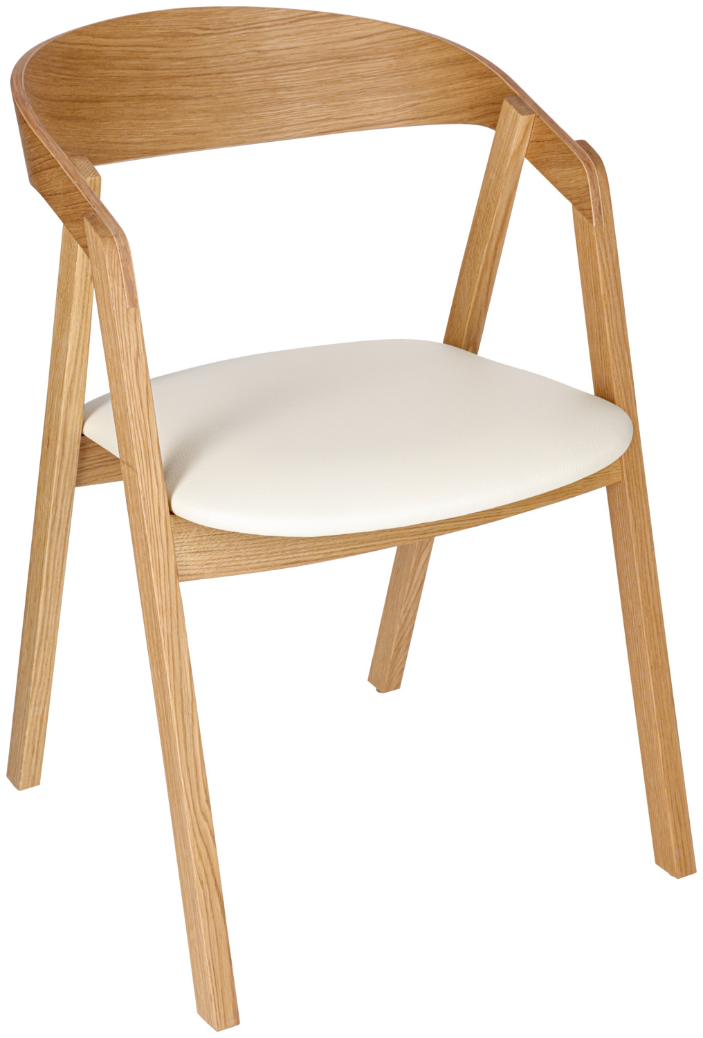 Stacking chair Calma imitation leather oak