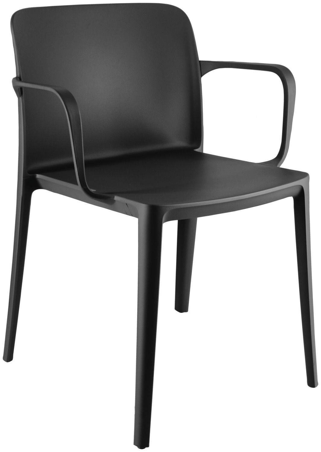 Plastic chair Rigg with armrests