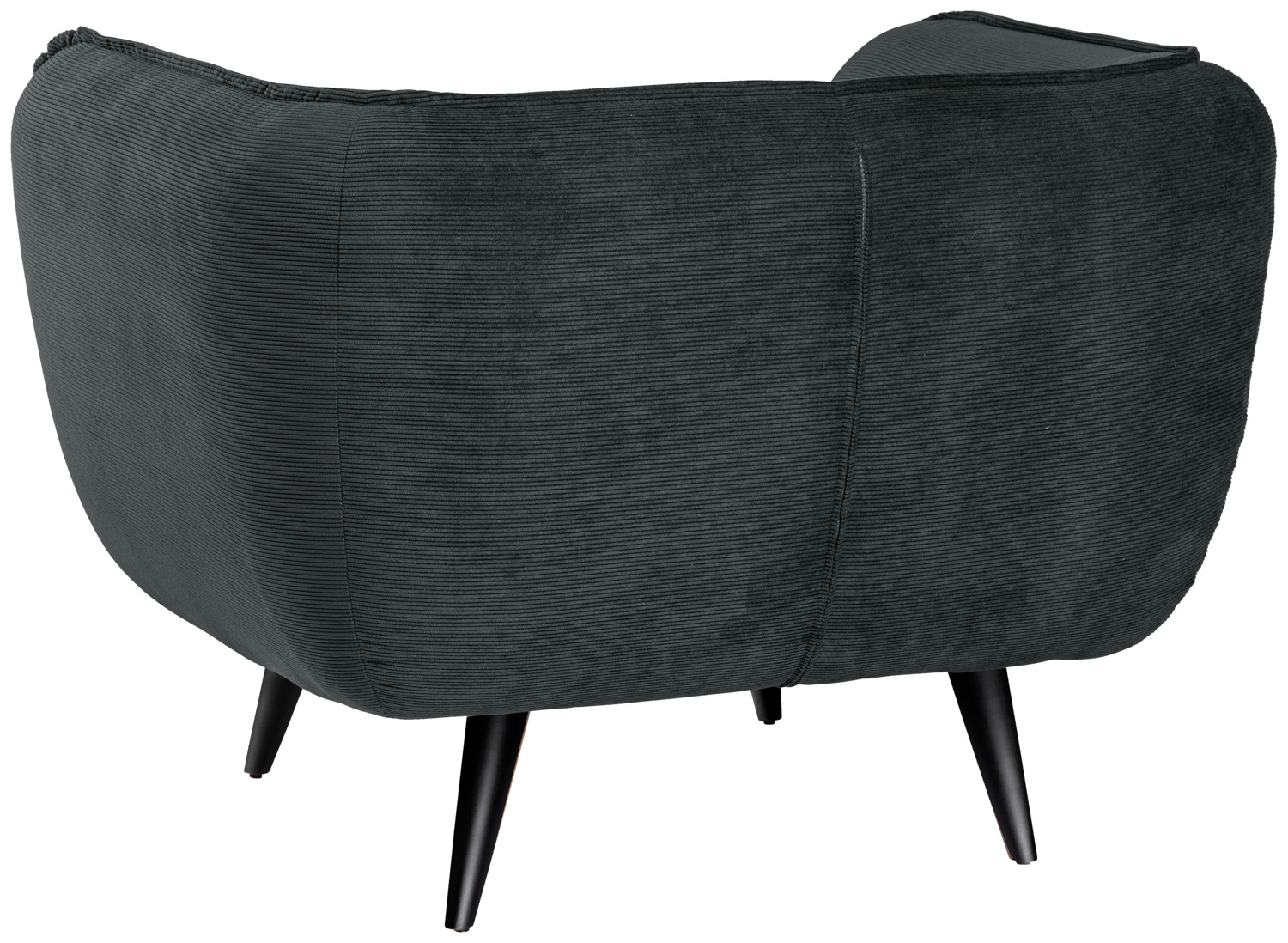 Lounge armchair Kelso corduroy, black legs - Image 3