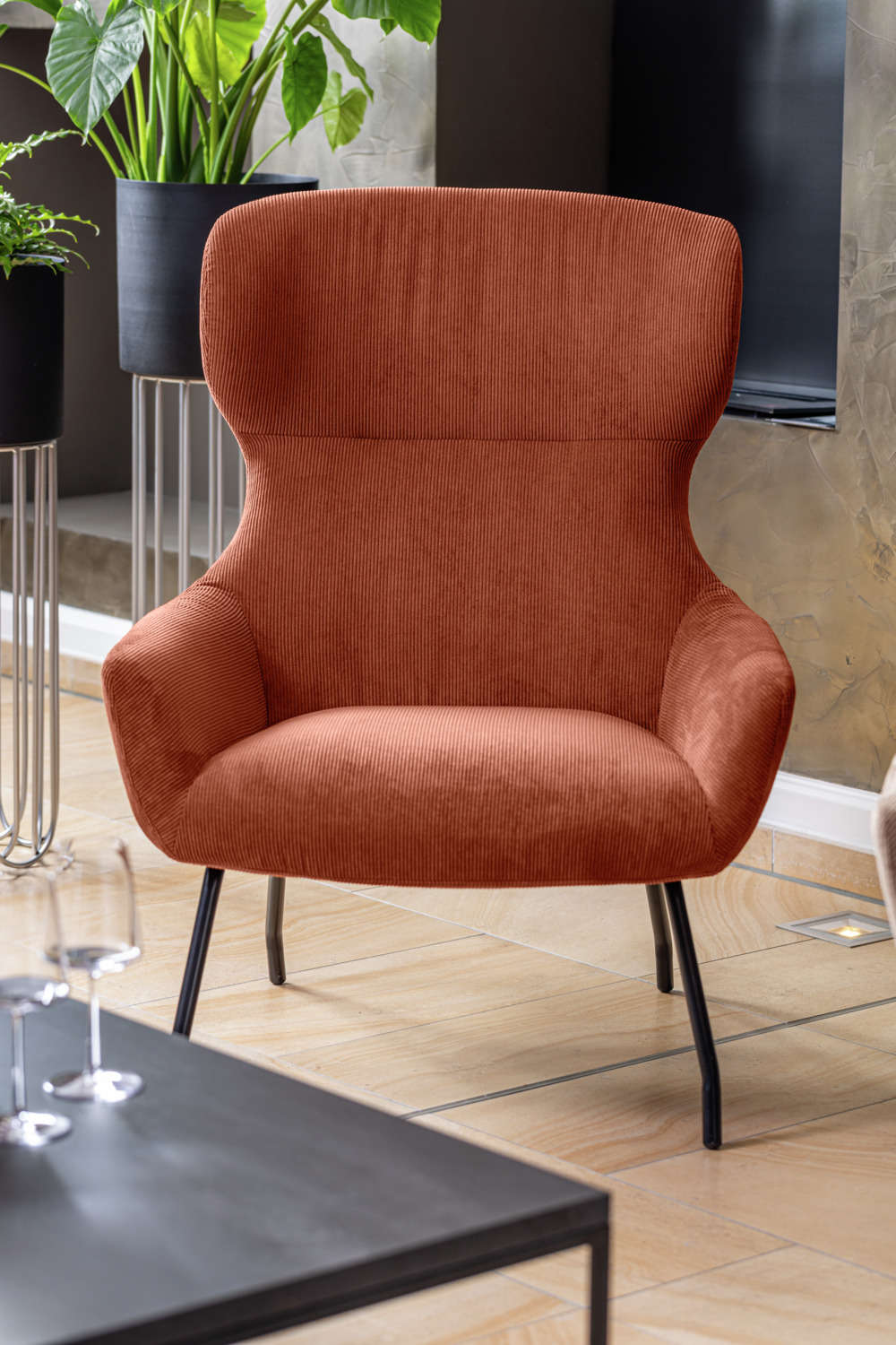 Wing chair Malin corduroy - Image 5