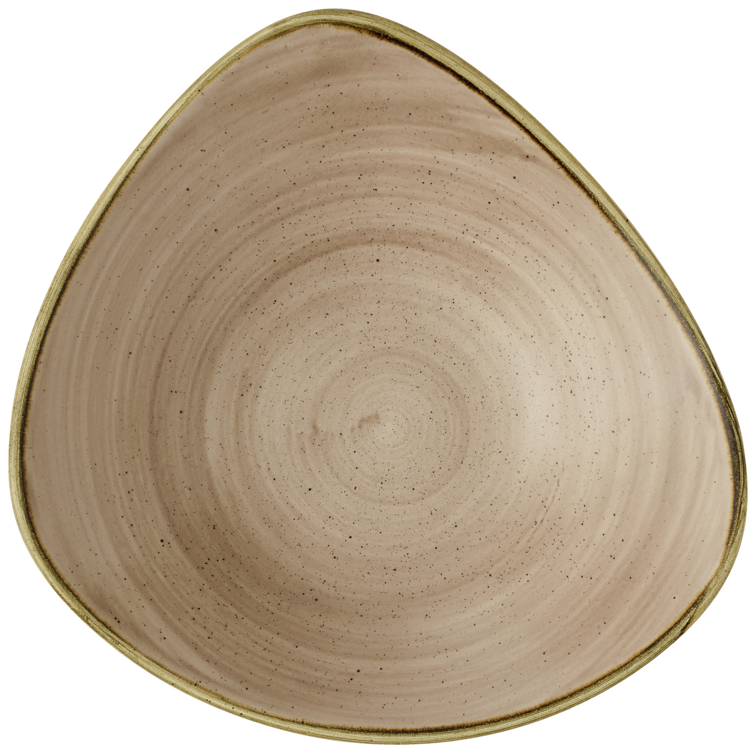 Deep plate Stonecast Truffle triangular