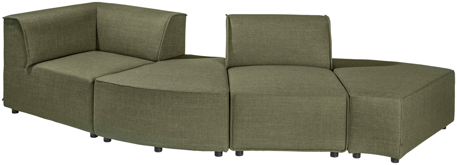 Rounded stool for modular sofa Belford fabric - Image 5