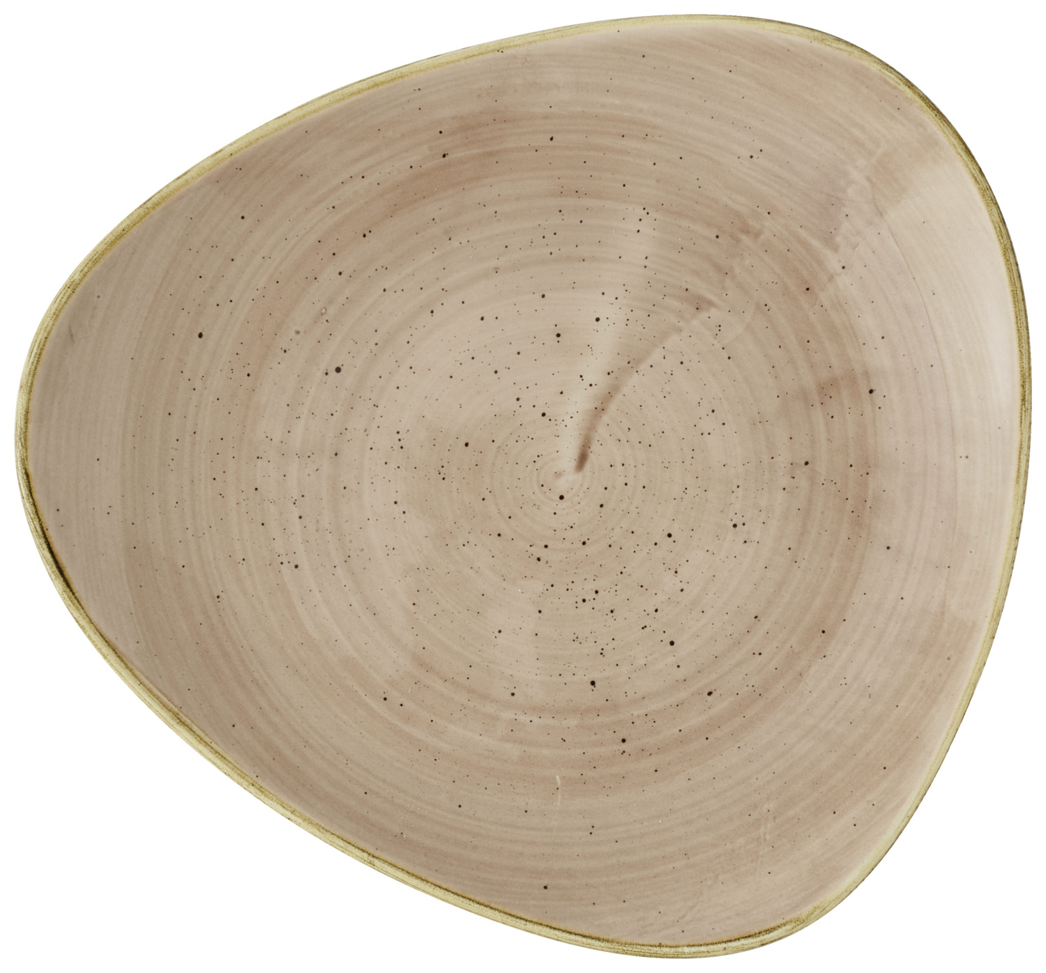 Flat plate Stonecast Truffle triangular