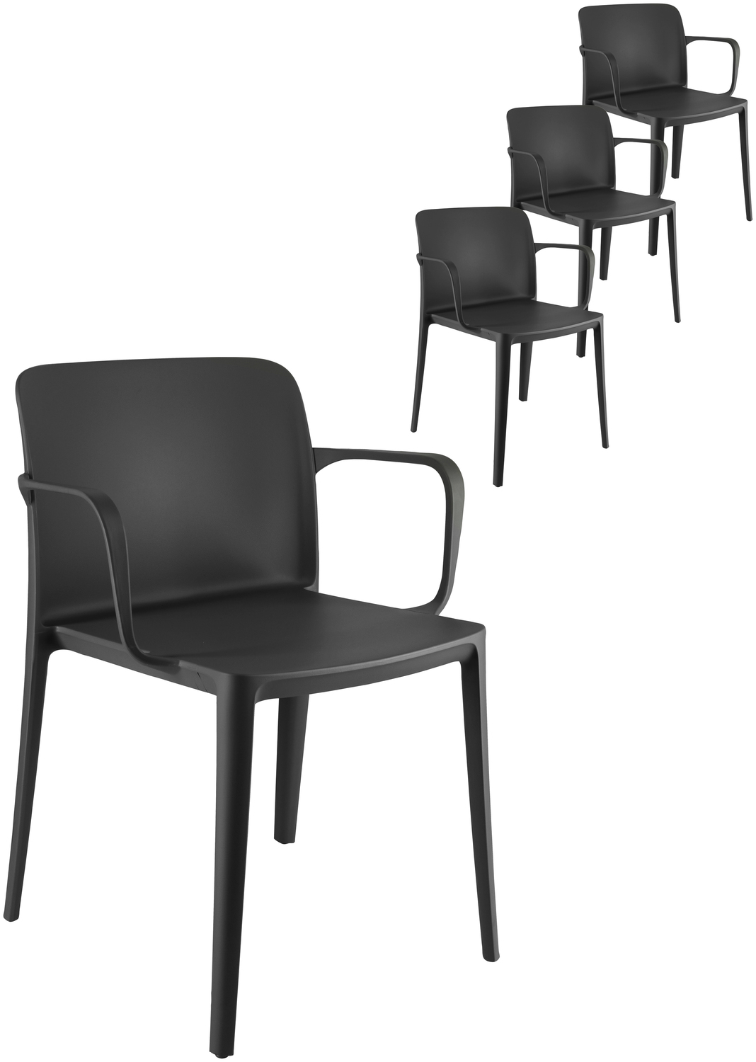 Plastic chair Rigg with armrests - Image 5
