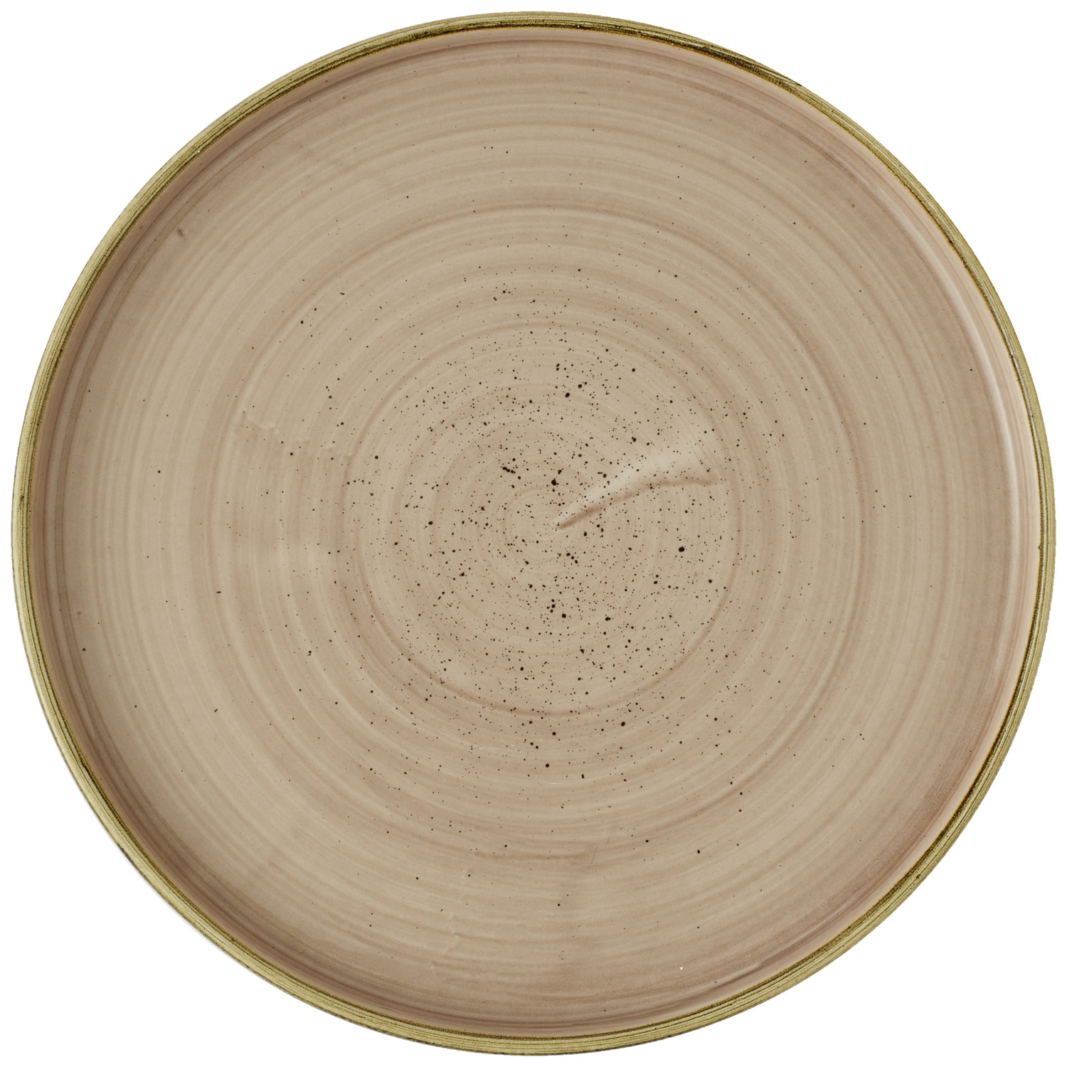 Flat plate Stonecast Truffle with raised rim