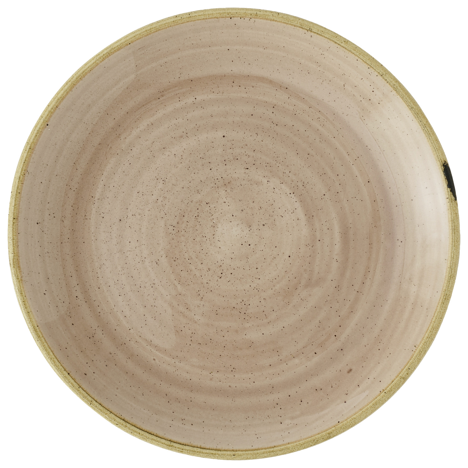 Coupe plate flat Stonecast Truffle