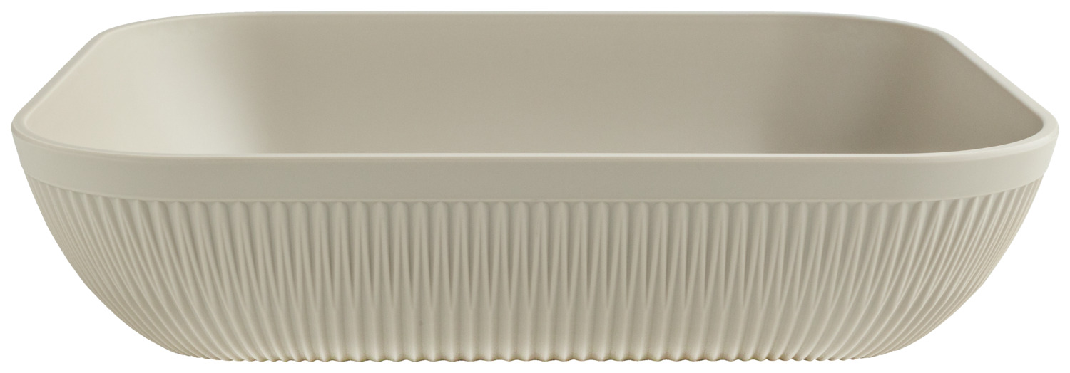 Bowl Kanas rectangular with relief