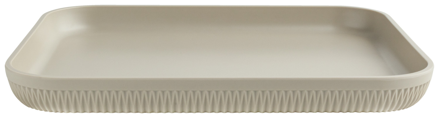 Platter Kanas rectangular with relief