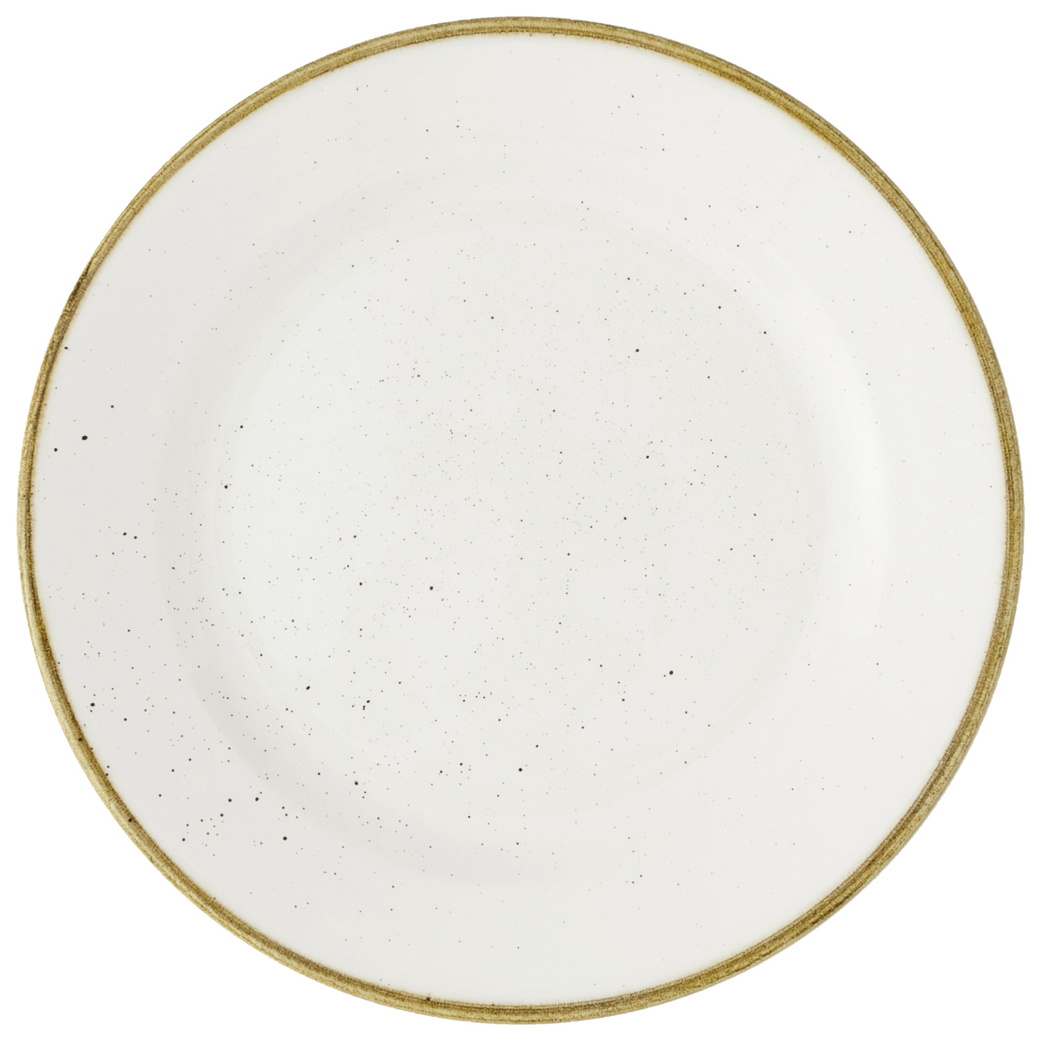 Flat plate Stonecast Barley White with flag