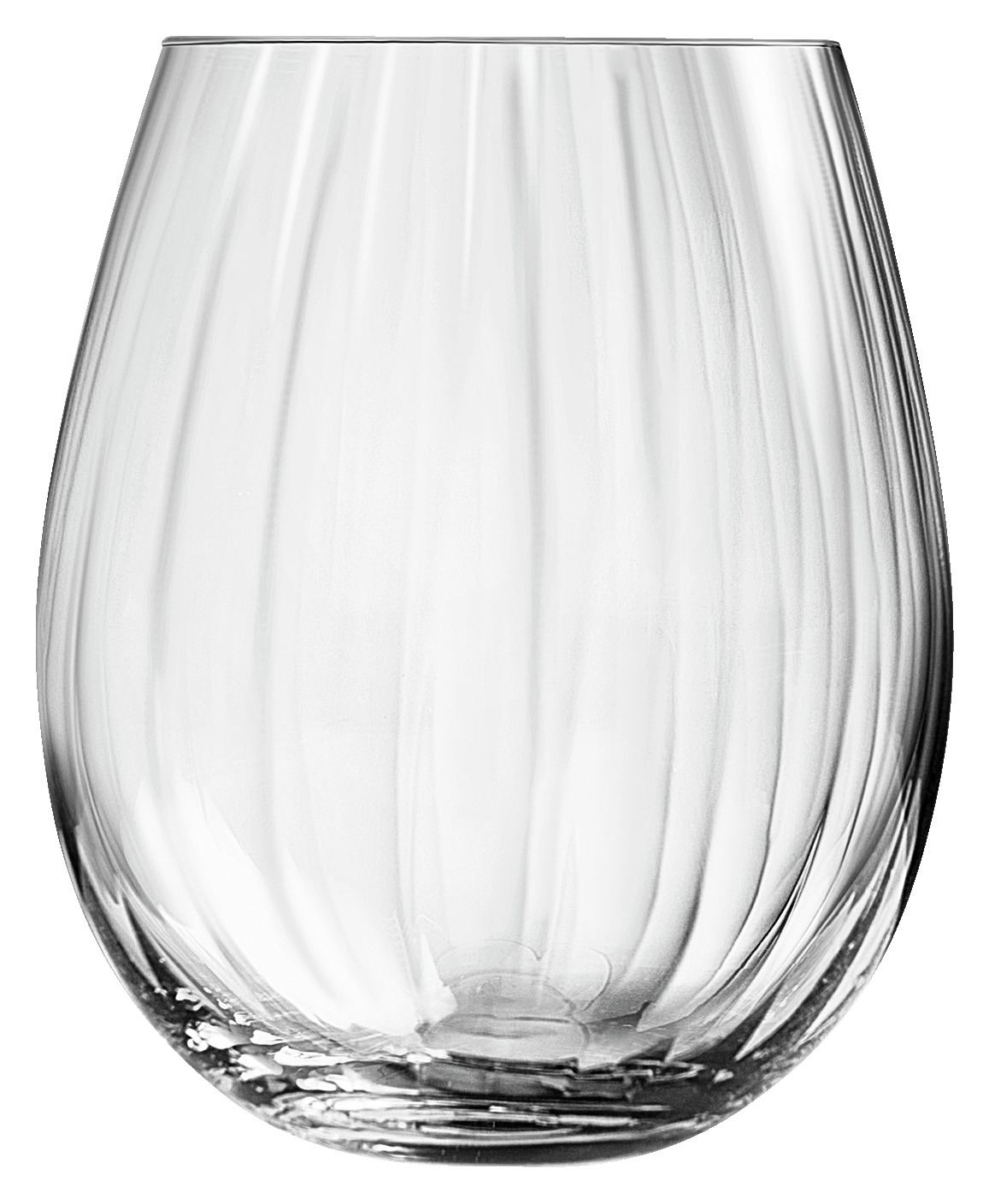 Drinking glass Adora with grooves