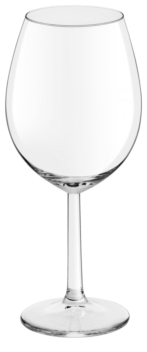 Red wine glass Vinous with filling line