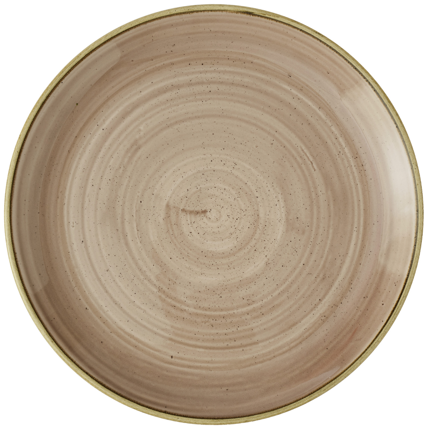 Coupe plate flat Stonecast Truffle
