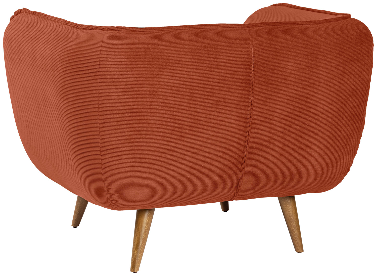 Lounge armchair Kelso corduroy, brown legs - Image 3