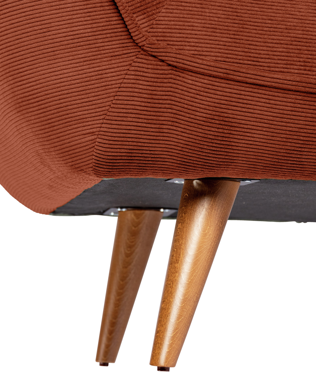 Lounge armchair Kelso corduroy, brown legs - Image 4